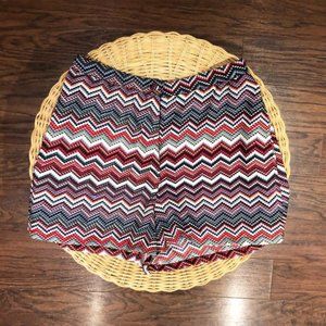 Angie Lightweight Summer Boho Chevron Shorts